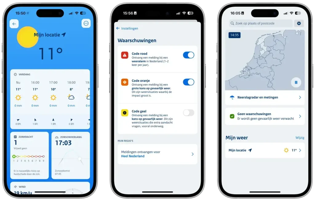 Nieuwe KNMI-app